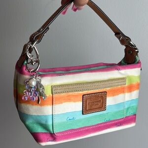 Iridescent purple Bear Bag Charm